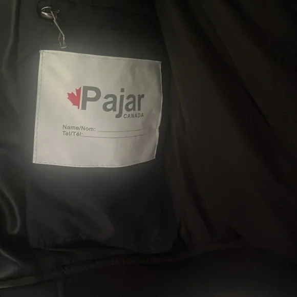 Pajar Black Puffer Jacket with Fur Trim Jackets & Coats